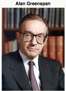 Alan Greenspan, perhaps the most colorful of all U.S. Federal Reserve Chairs. He earned the trust of Wall Street during and after "Black Monday" in October of 1987.