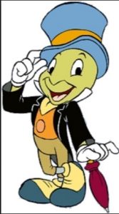 Jiminy Cricket -- beloved Walt Disney character.